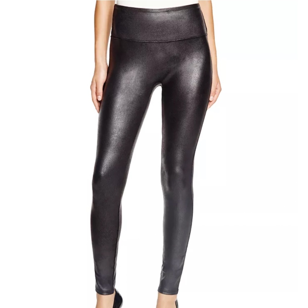SPANX Faux-Leather Leggings in Black